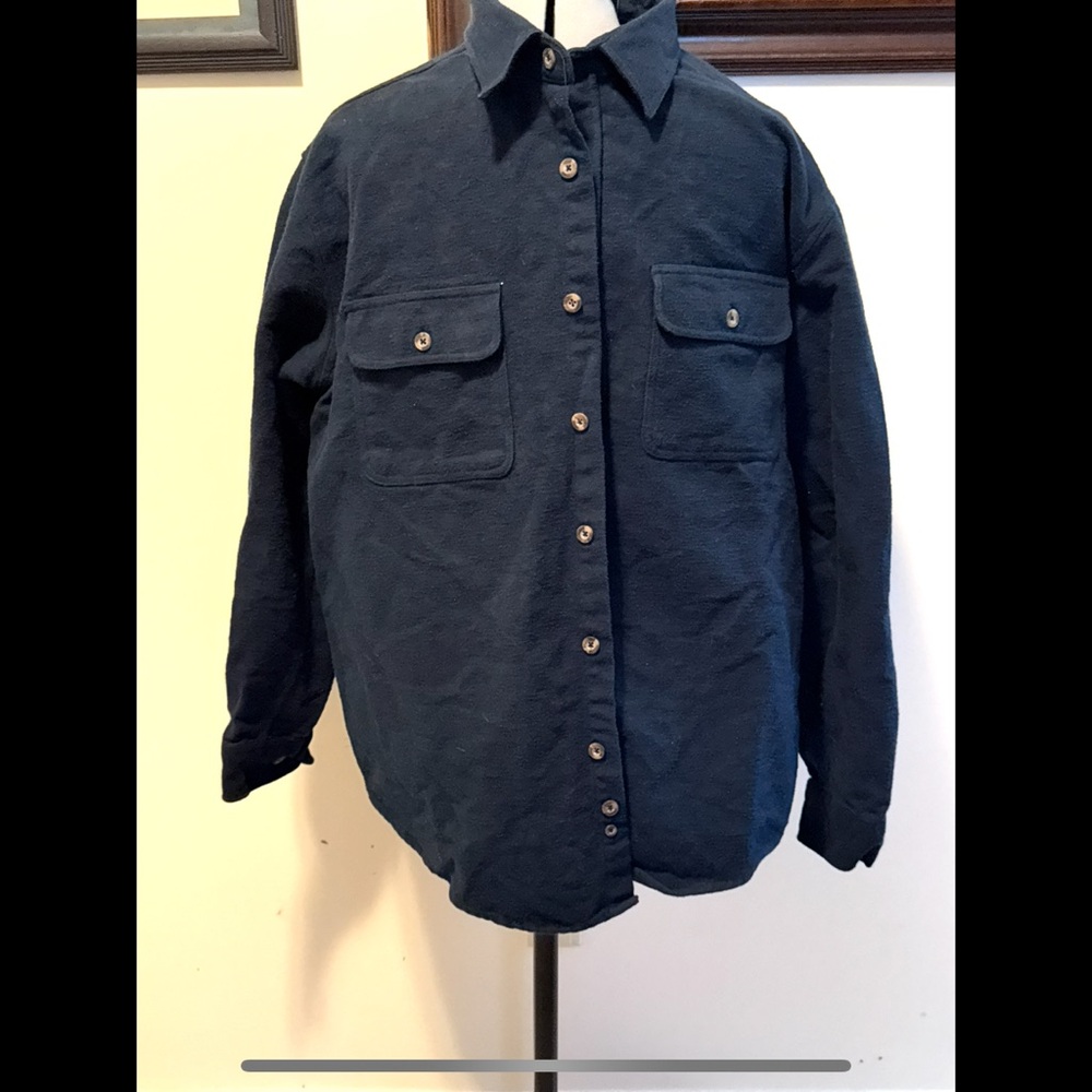 Marino Bay Blue Button-up Shirt Jacket with Sturdy Material